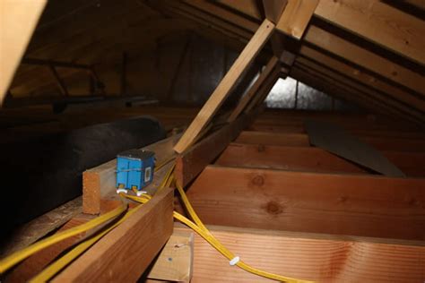 canadian electrical code junction box in attic|nec code for attic wiring.